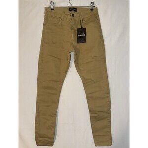 Men’s Tan GINGTTO Skinny Jean Chino Pants 28/30